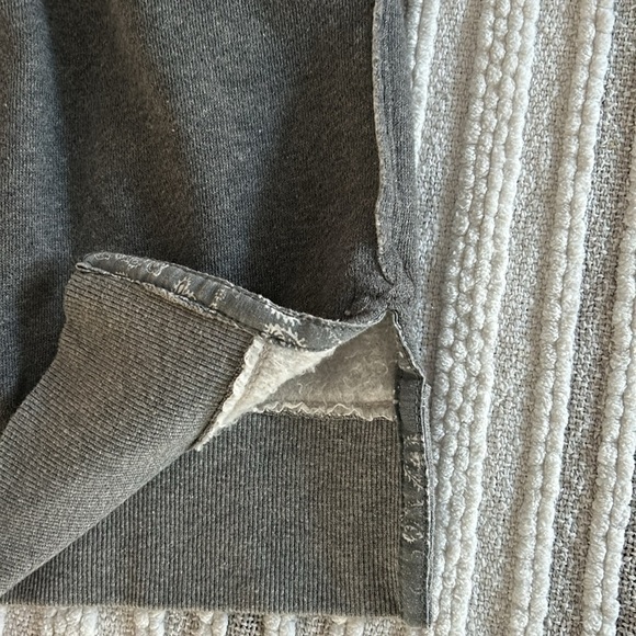 Free People We The Free Kassey Oversized 1/2 Zip Mock Neck Sweatshirt L Gray - Picture 8 of 12